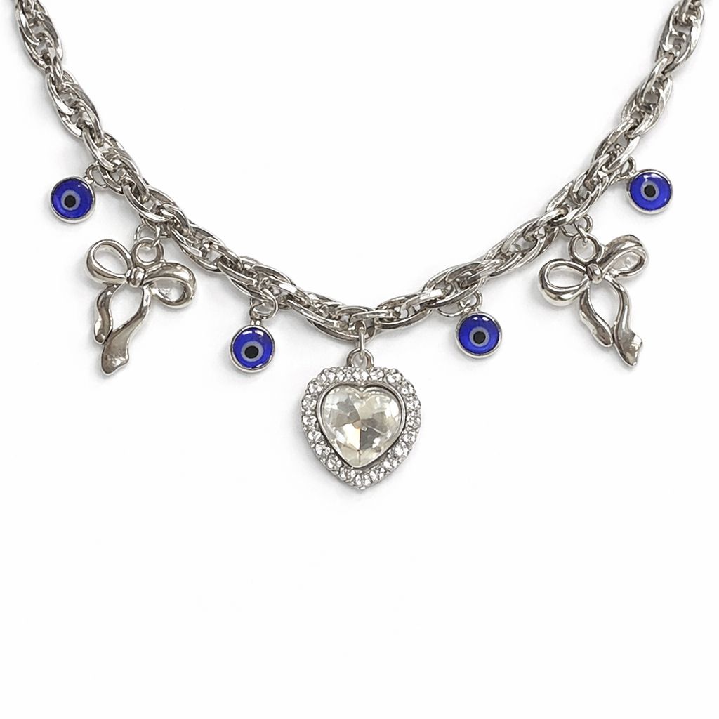 White Heart Necklace