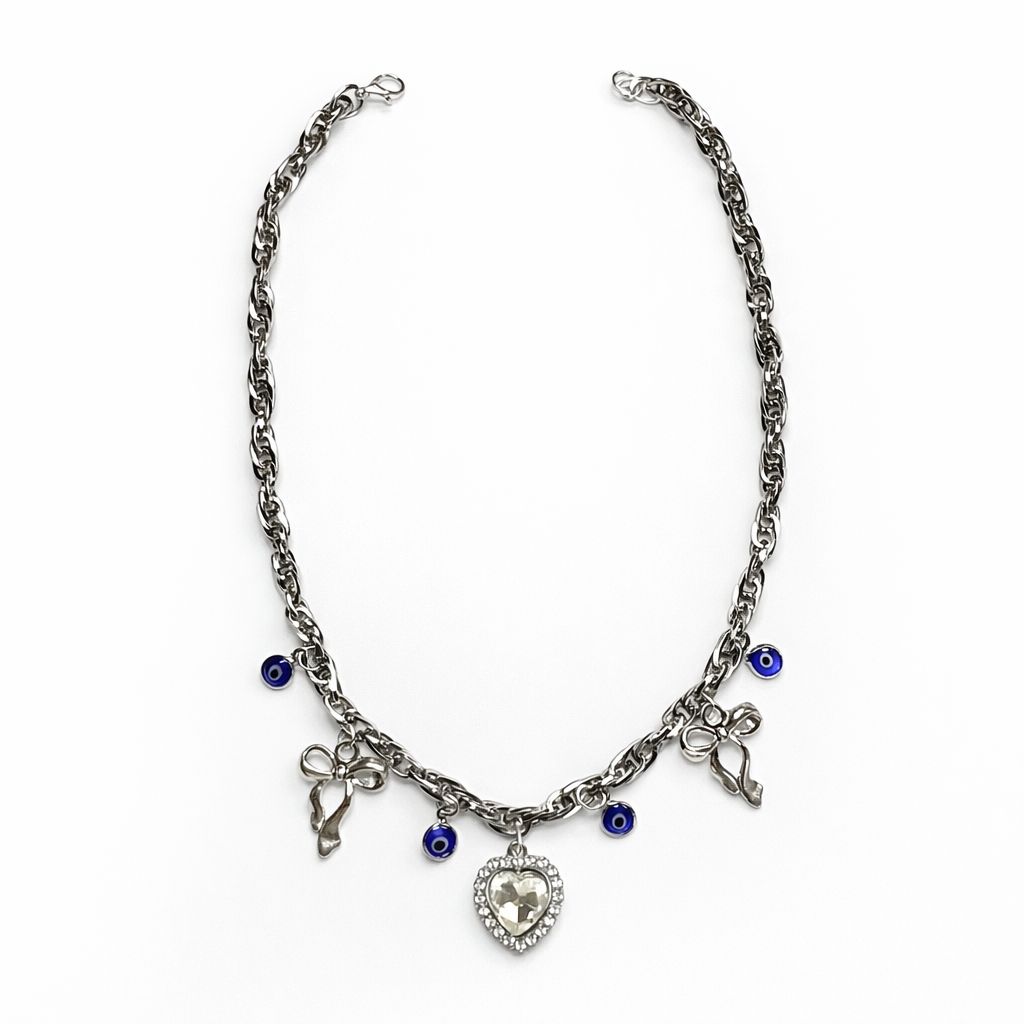 White Heart Necklace