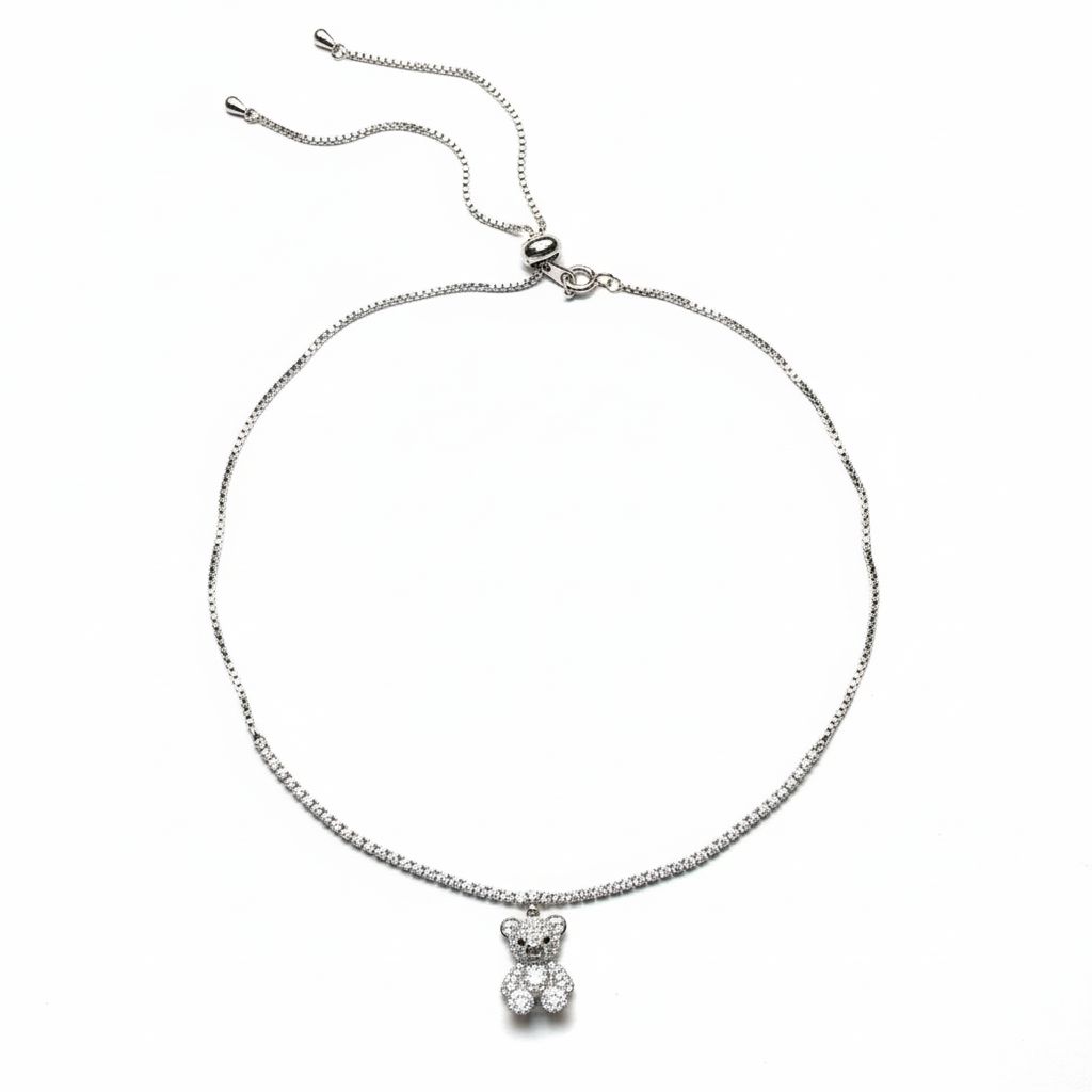 White Heart Necklace