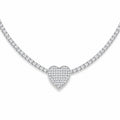White Heart Necklace