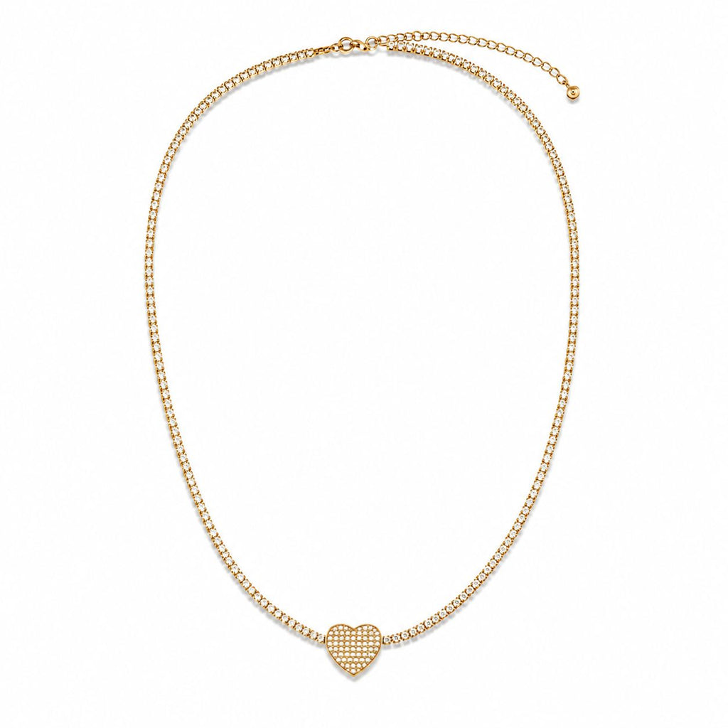 White Heart Necklace