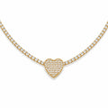 White Heart Necklace