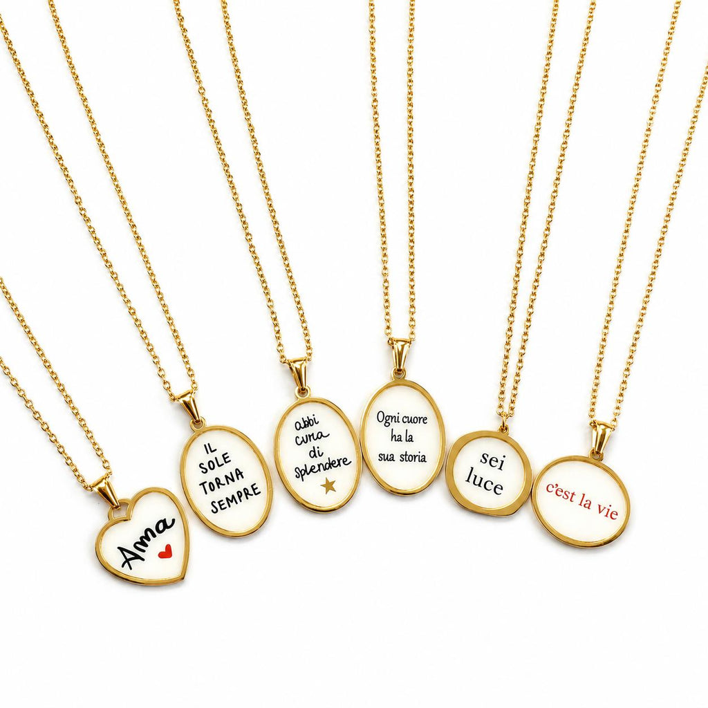 White Heart Necklace