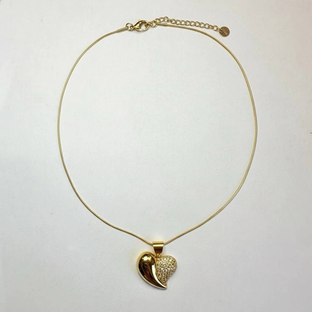 White Heart Necklace