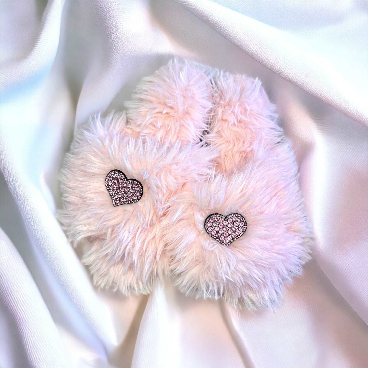 Pantofole Peluche cuore rosa