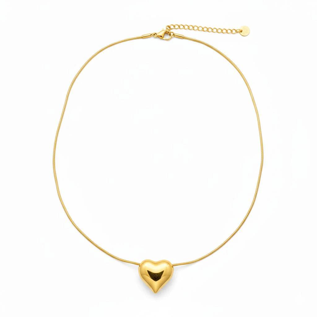 White Heart Necklace