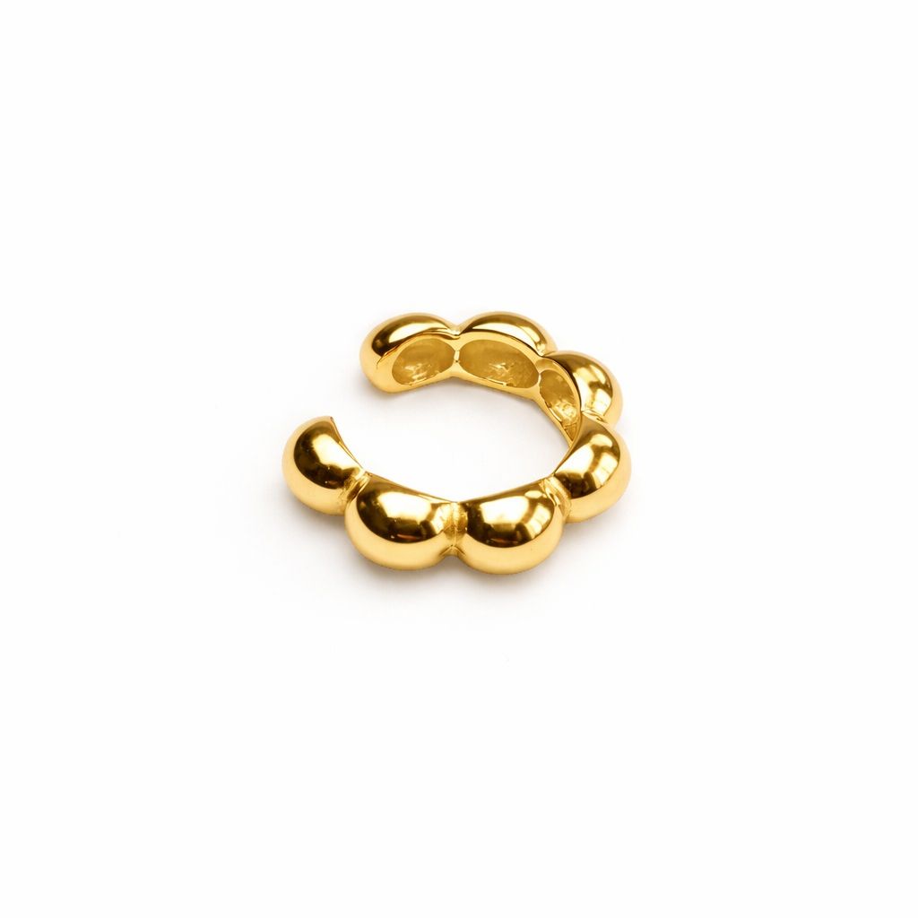 Gold gestreifter Ohrring
