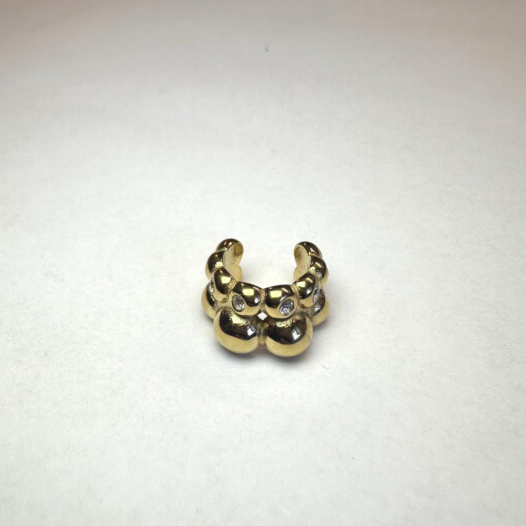 EarCuff Bubble Zirconato Oro