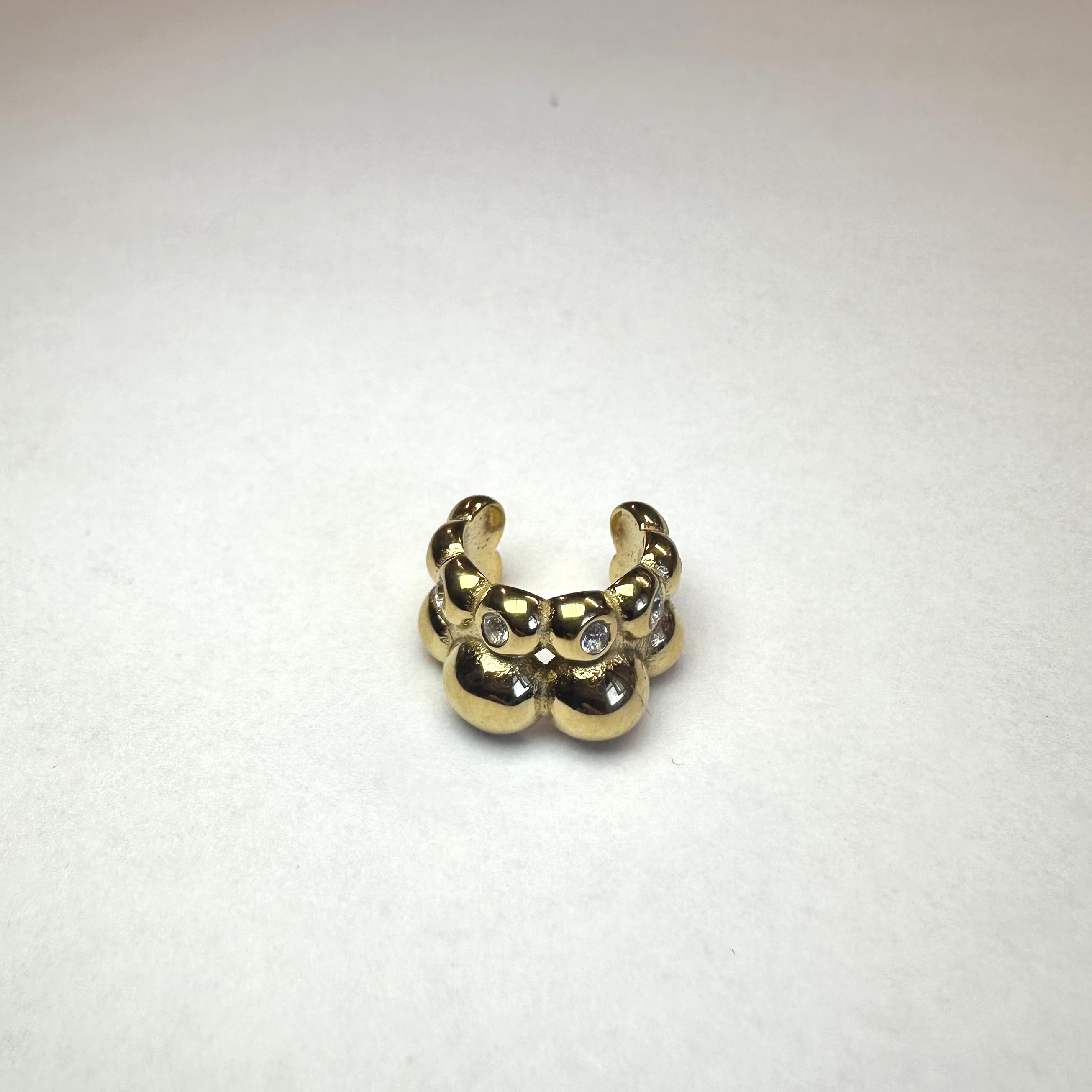 EarCuff Bubble Zirconato Oro