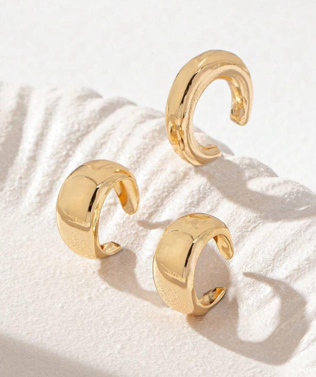Gold gestreifter Ohrring