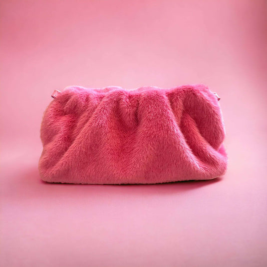 Pochette Clutch peluche Rosa