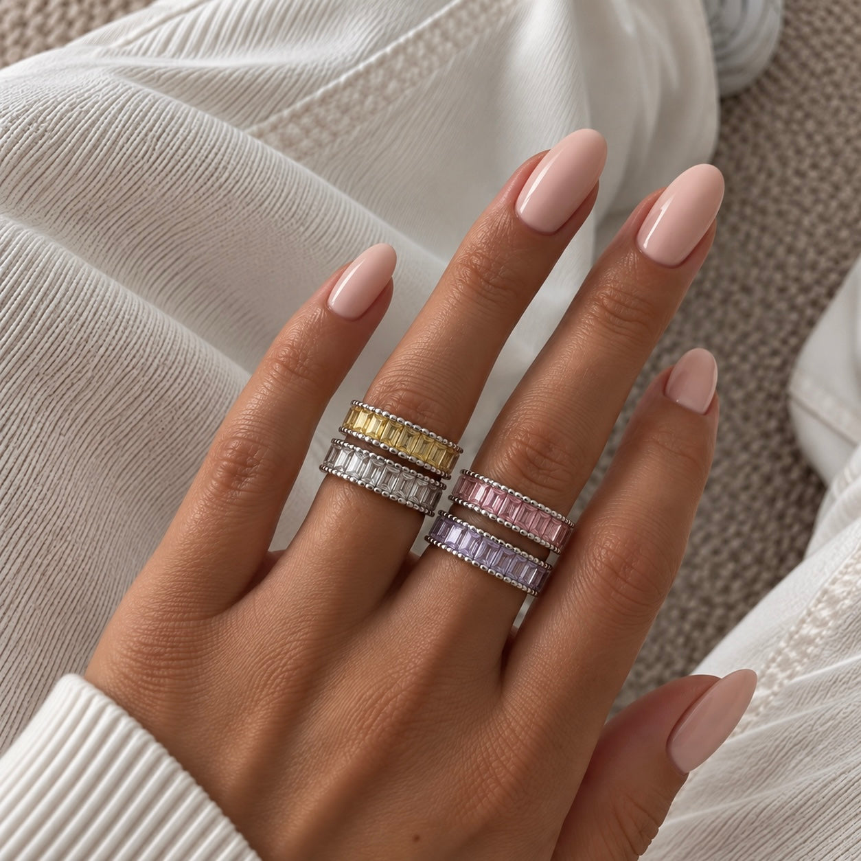 Anello Baguette Argento