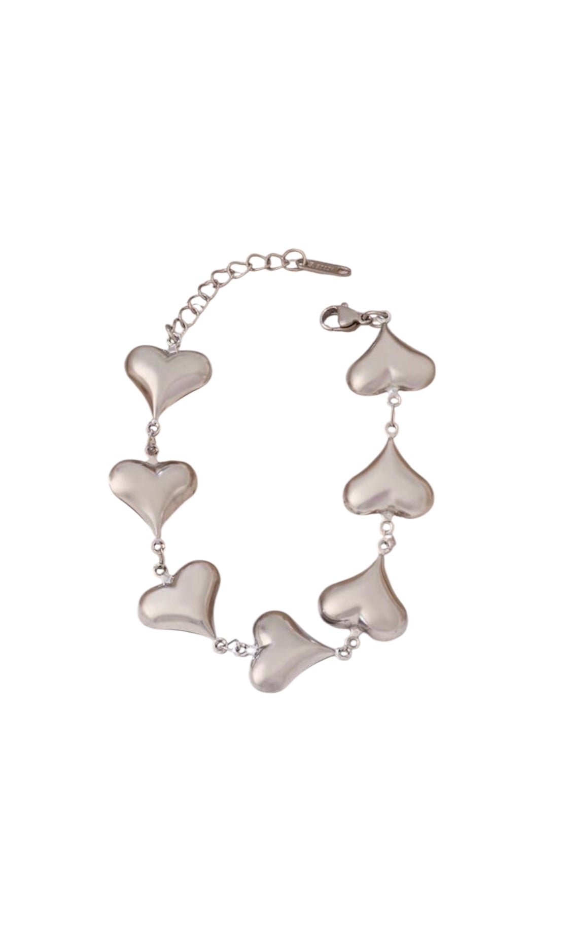 Bracciale Cuoricini Sonaglio Argento