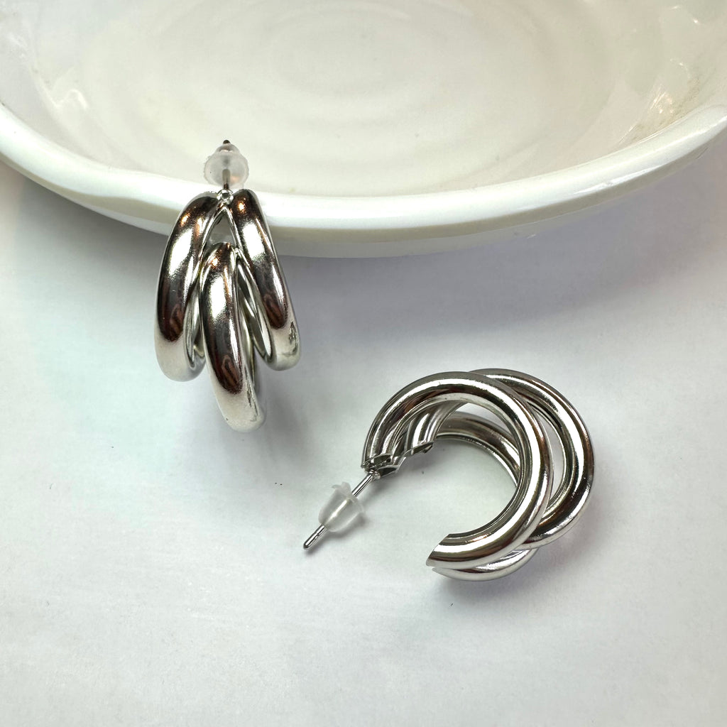 Orecchini Triple argento