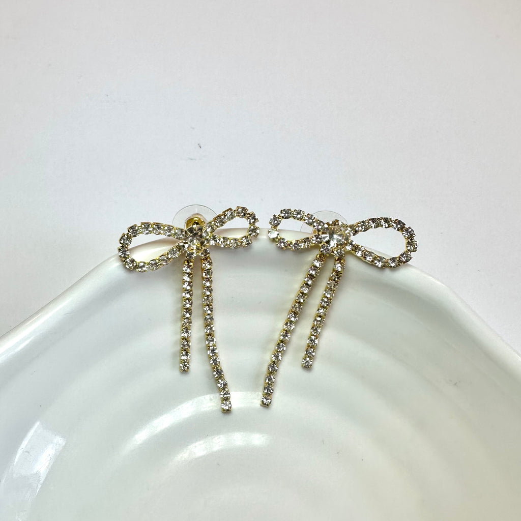 Orecchini Cristal Bow Oro