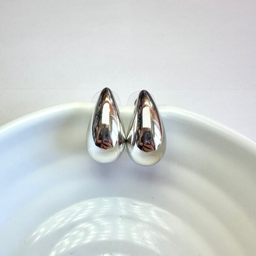 Silver drop earrings