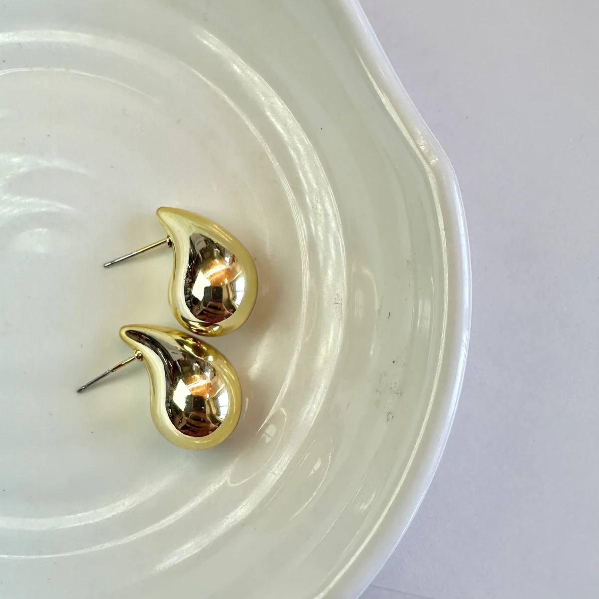 Silver drop earrings