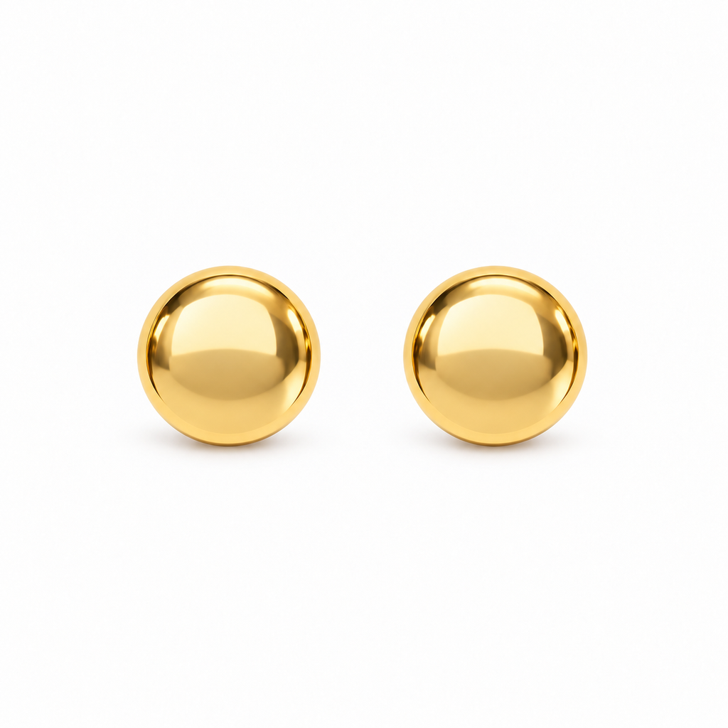 Goldene Knopfohrringe