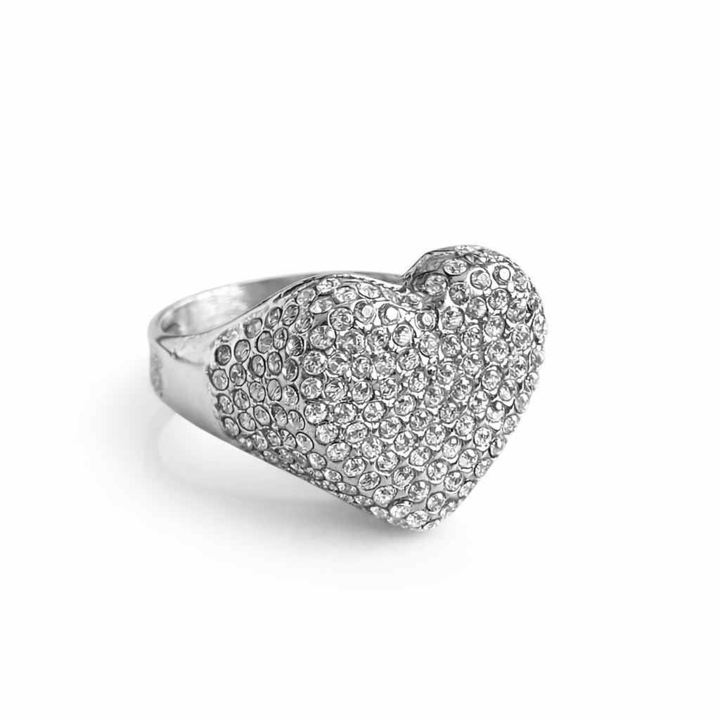 Anello Cuore Pavè