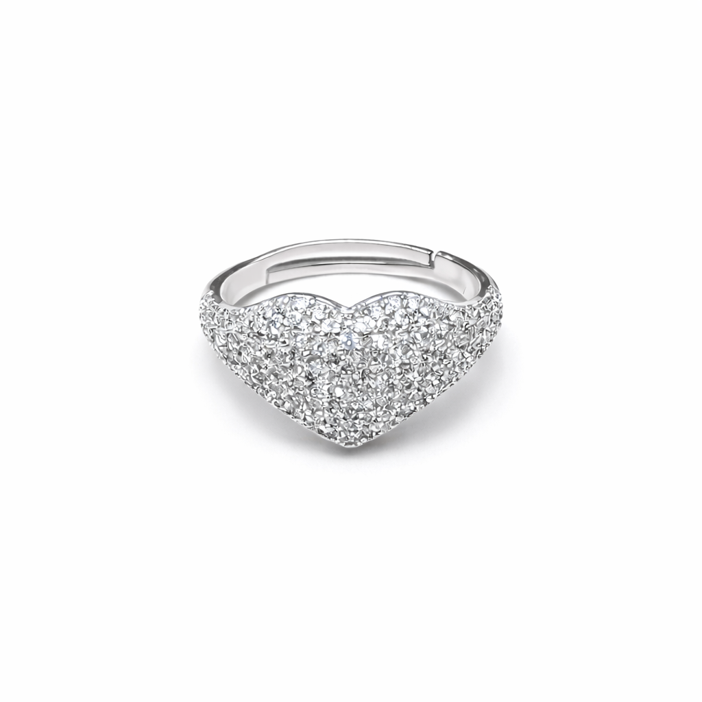 Anello Cuore Pavè Small
