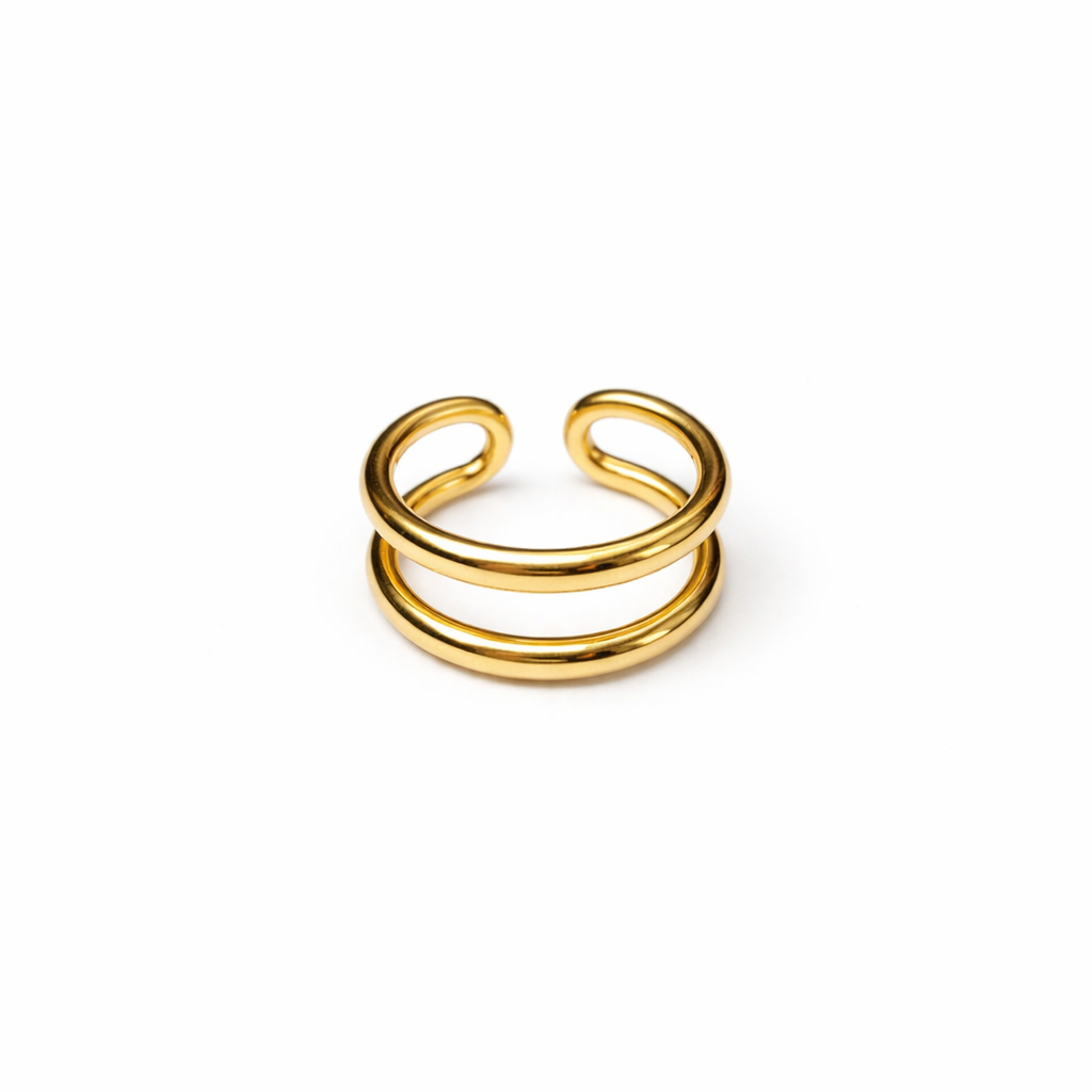Goldener Herzring