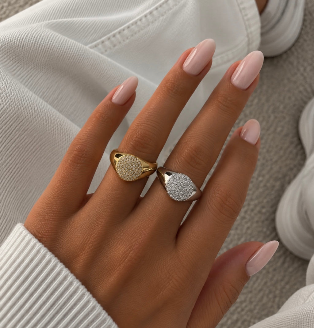 Goldener Herzring