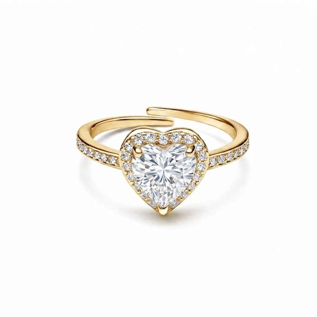 Goldener Herzring