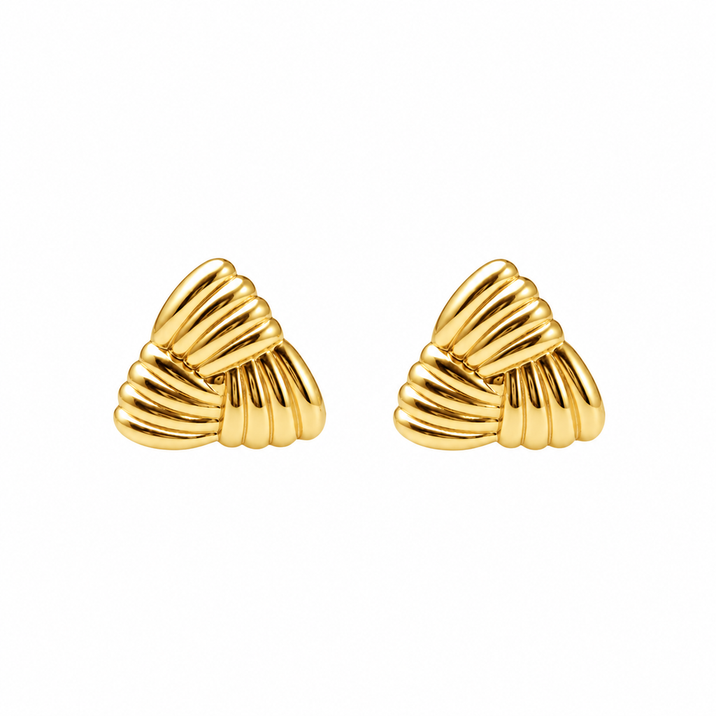 Goldene Dreieck-Ohrringe