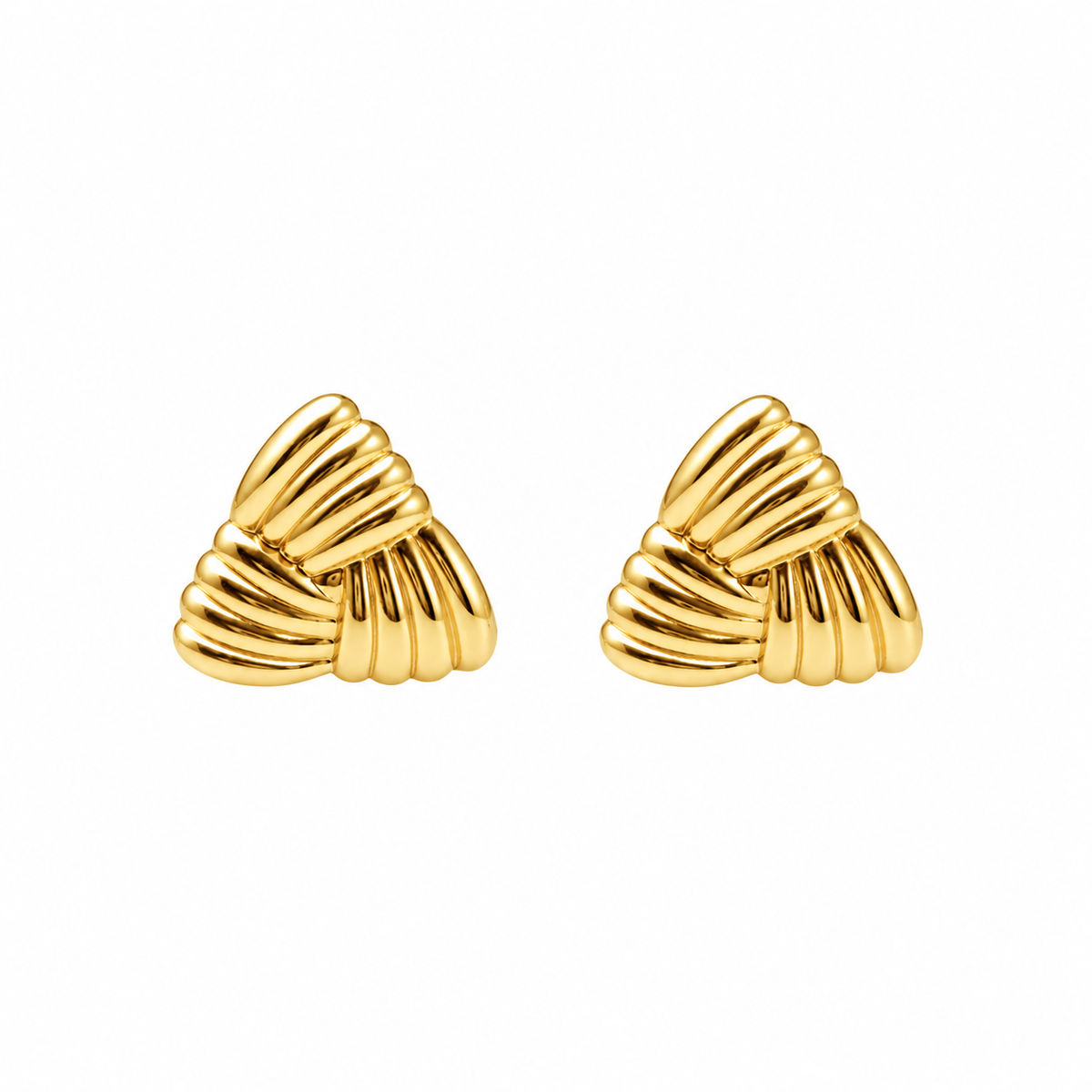 Goldene Dreieck-Ohrringe