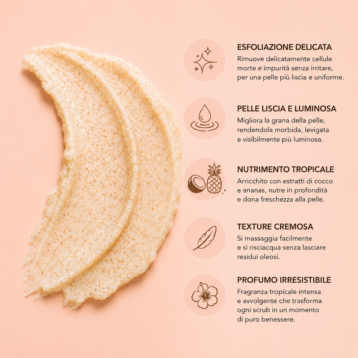 Scrub Corpo Esfoliante Cocco E Ananas