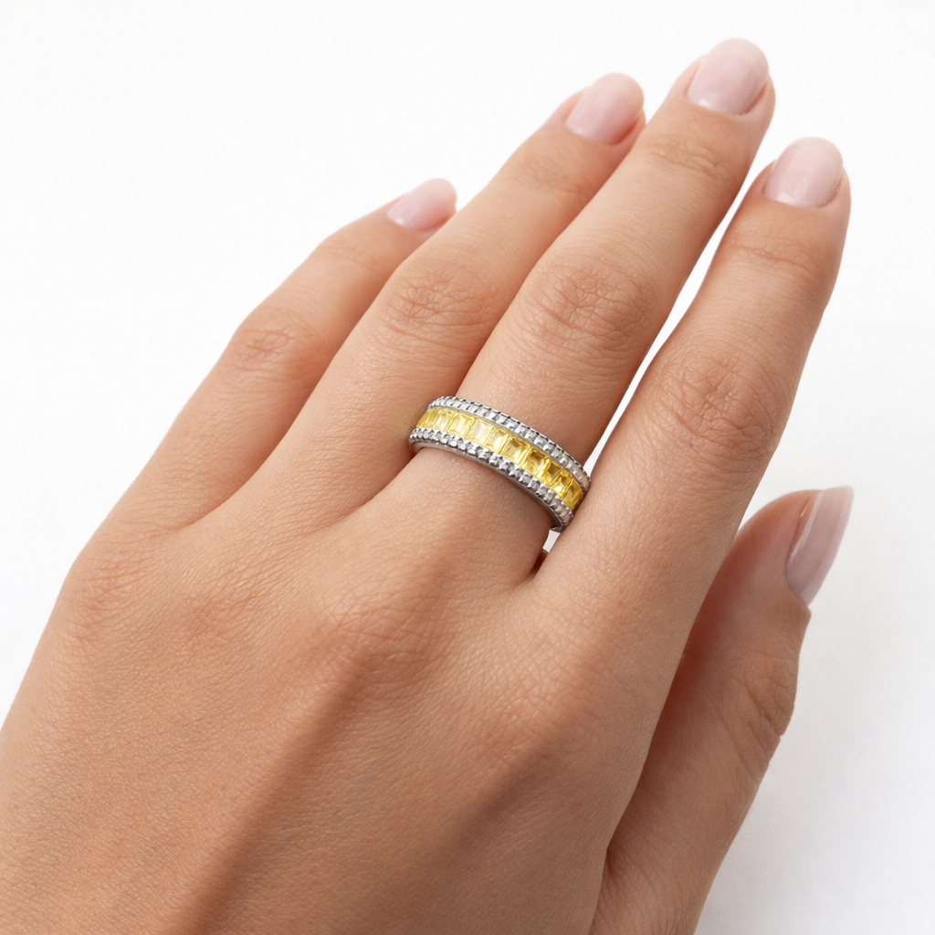 Anello Baguette Giallo