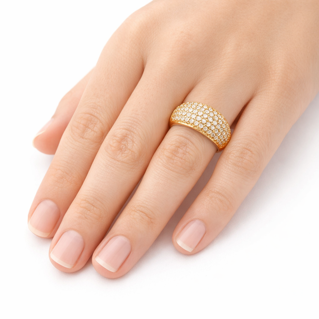 Goldener Herzring