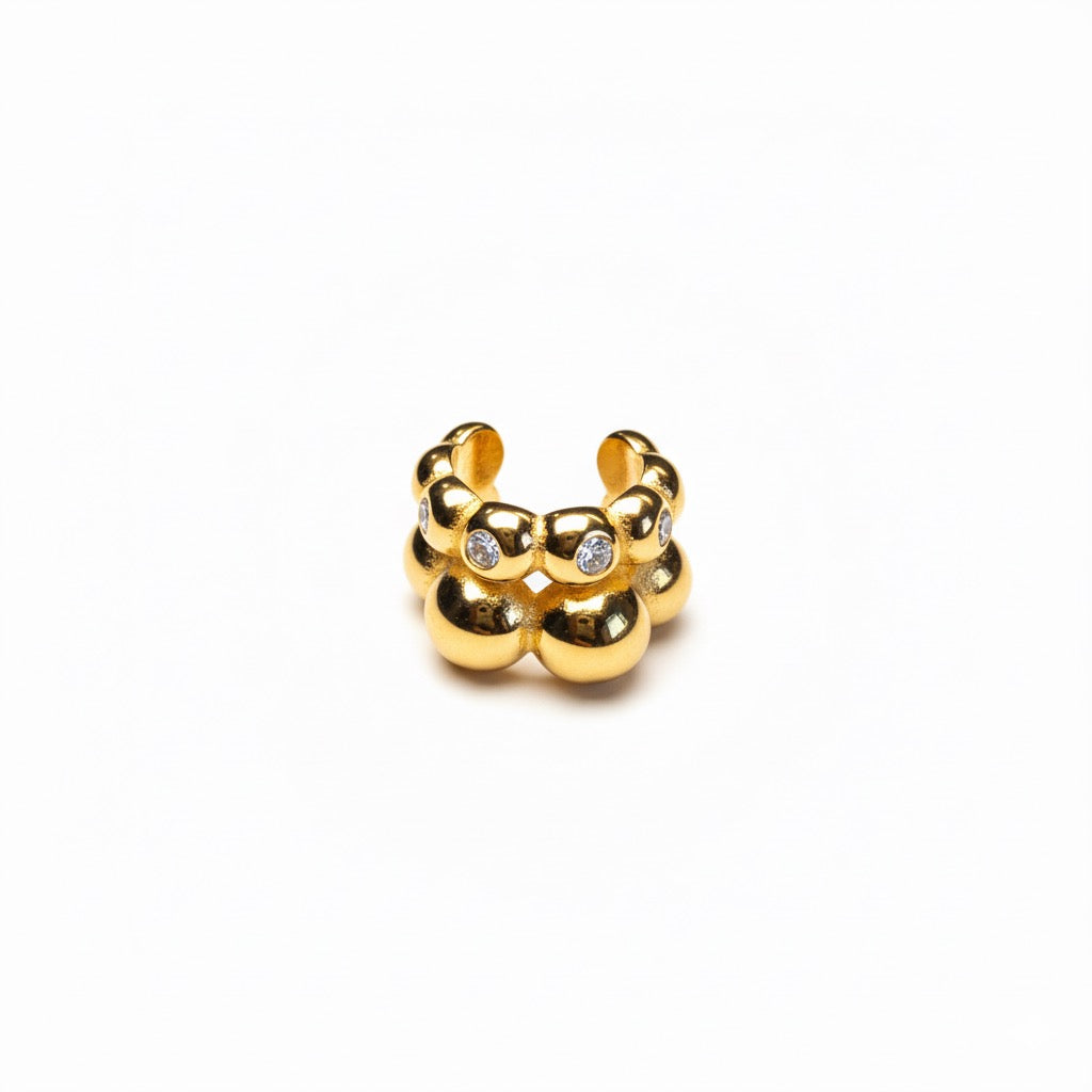 EarCuff Bubble Zirconato Oro