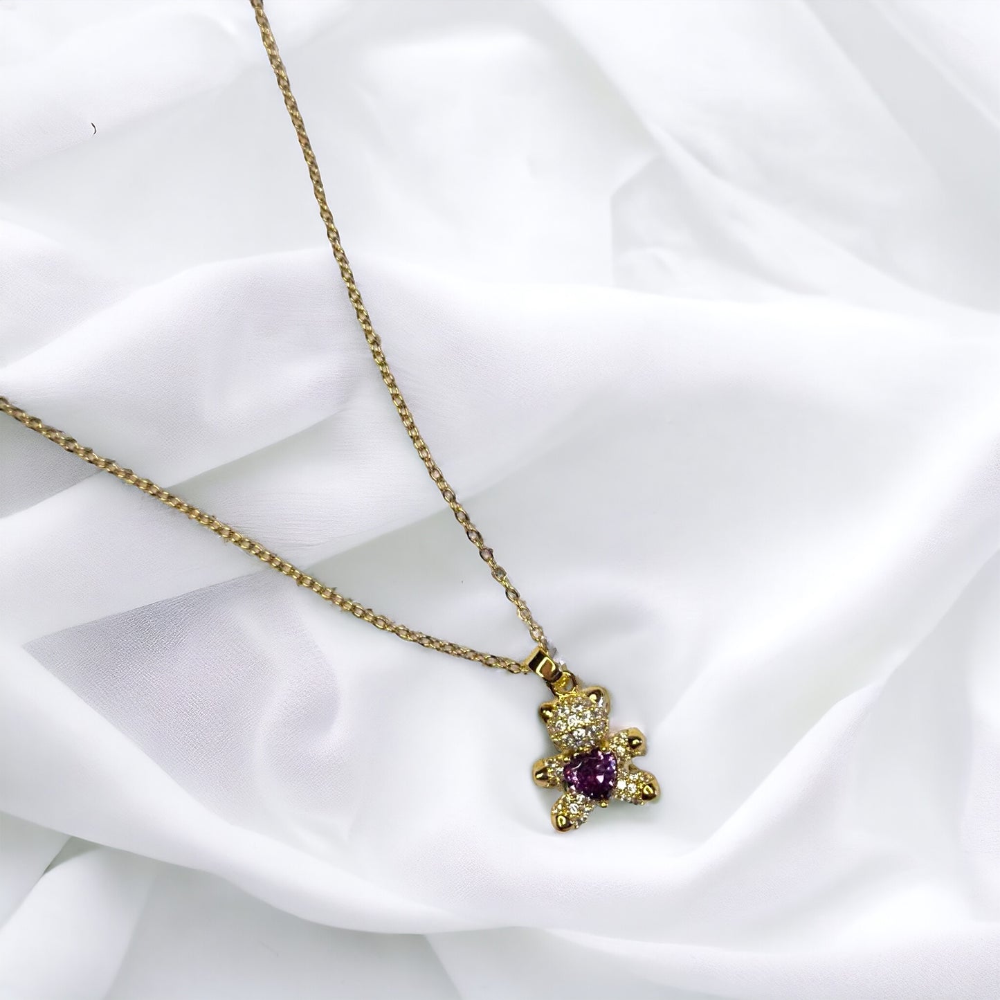 Collana Orsetto viola