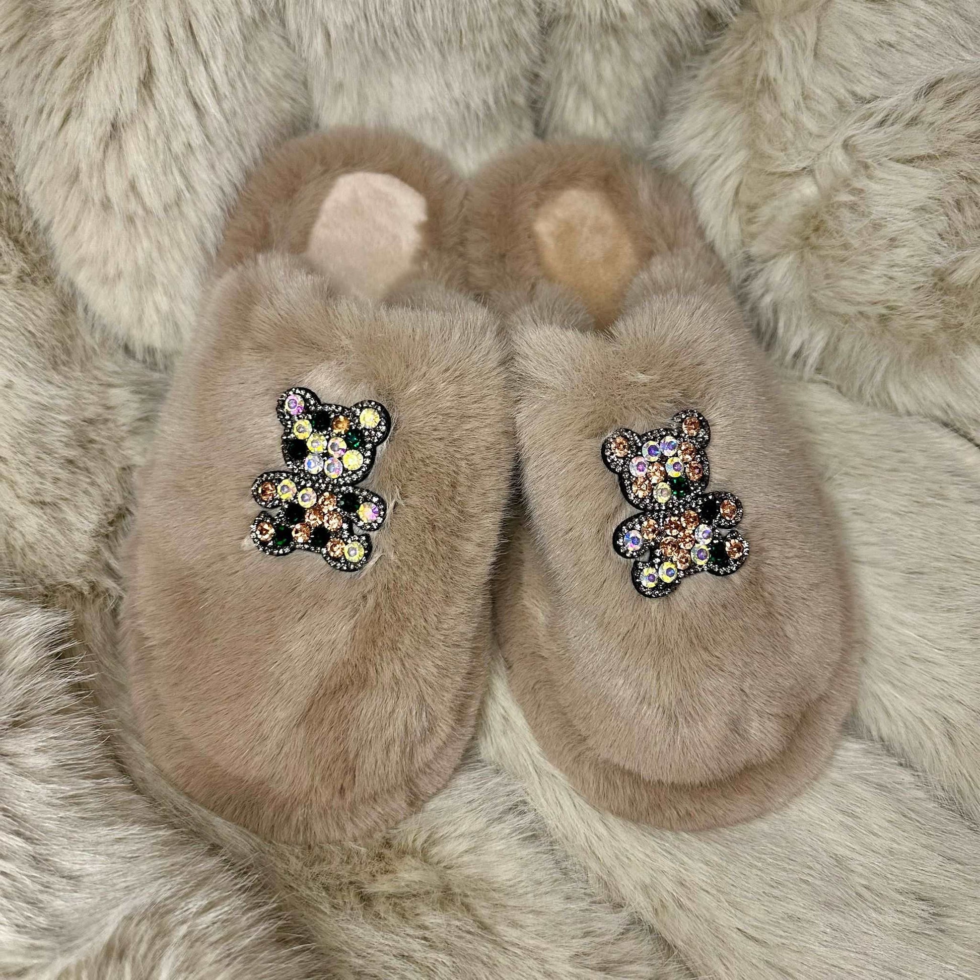 Pantofole Peluche orsetto cammello