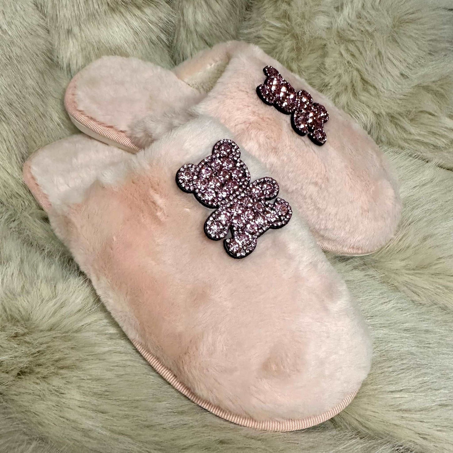 Pantofole Peluche orsetto rosa