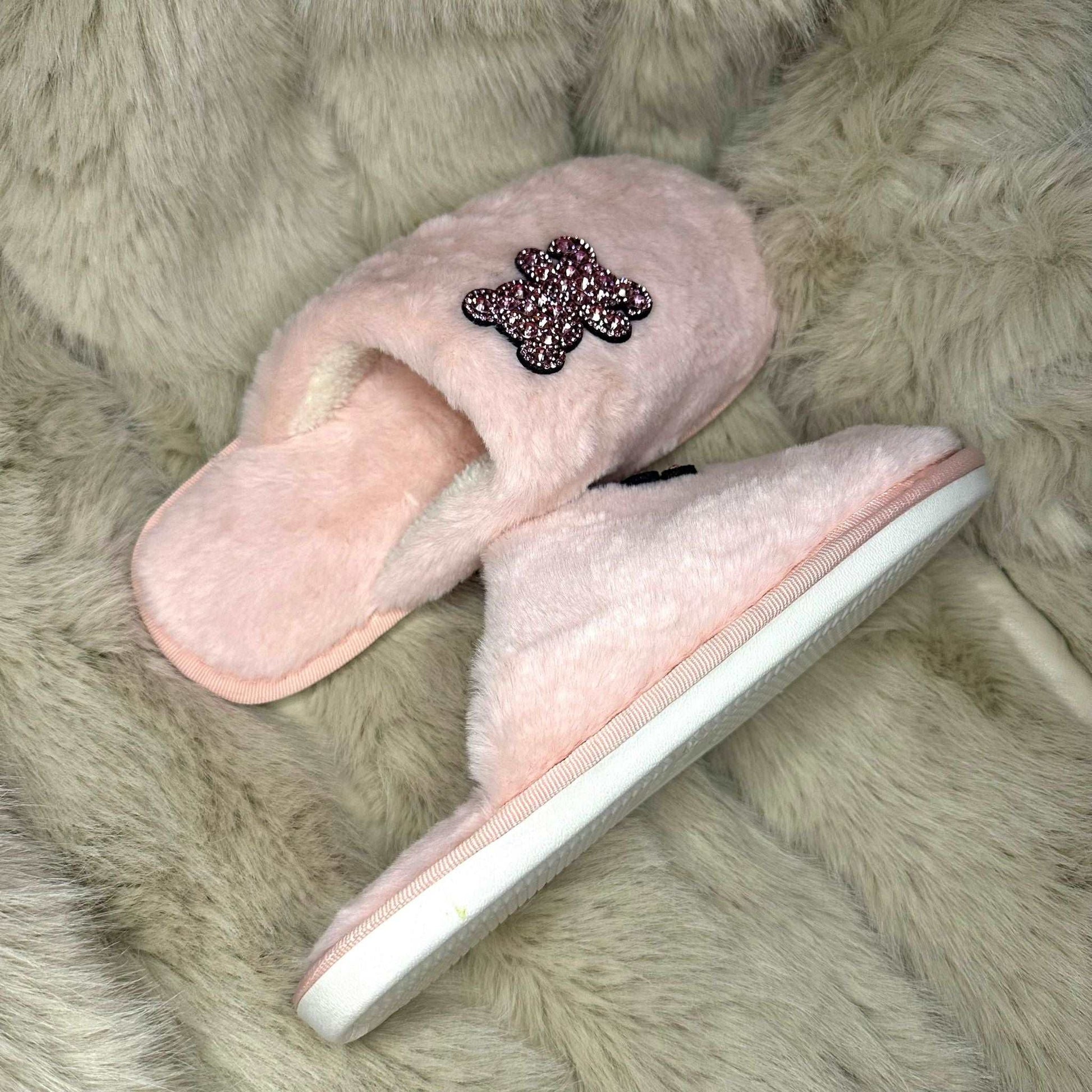 Pantofole Peluche orsetto rosa