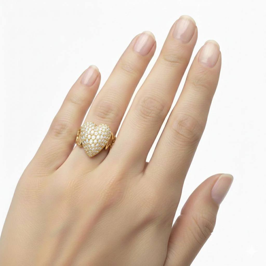 Goldener Herzring