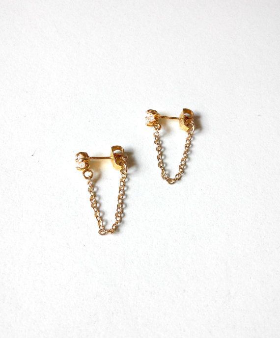 Orecchini Pendenti Chain Oro