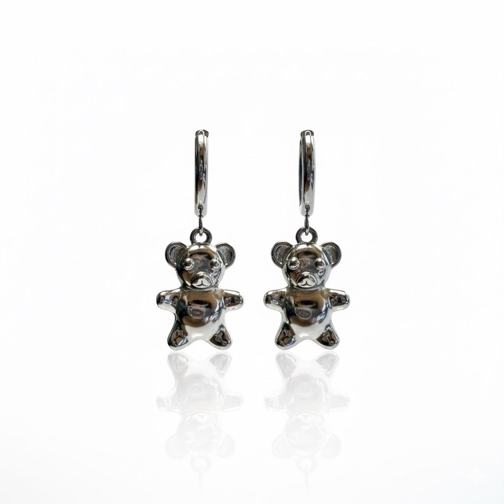 Orecchini Orsetto Argento