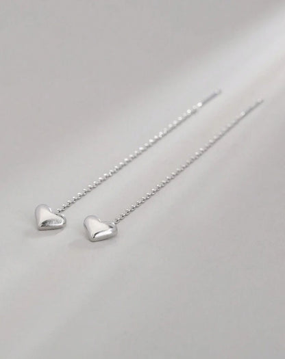 Orecchini Sali Scendi Cuore Argento
