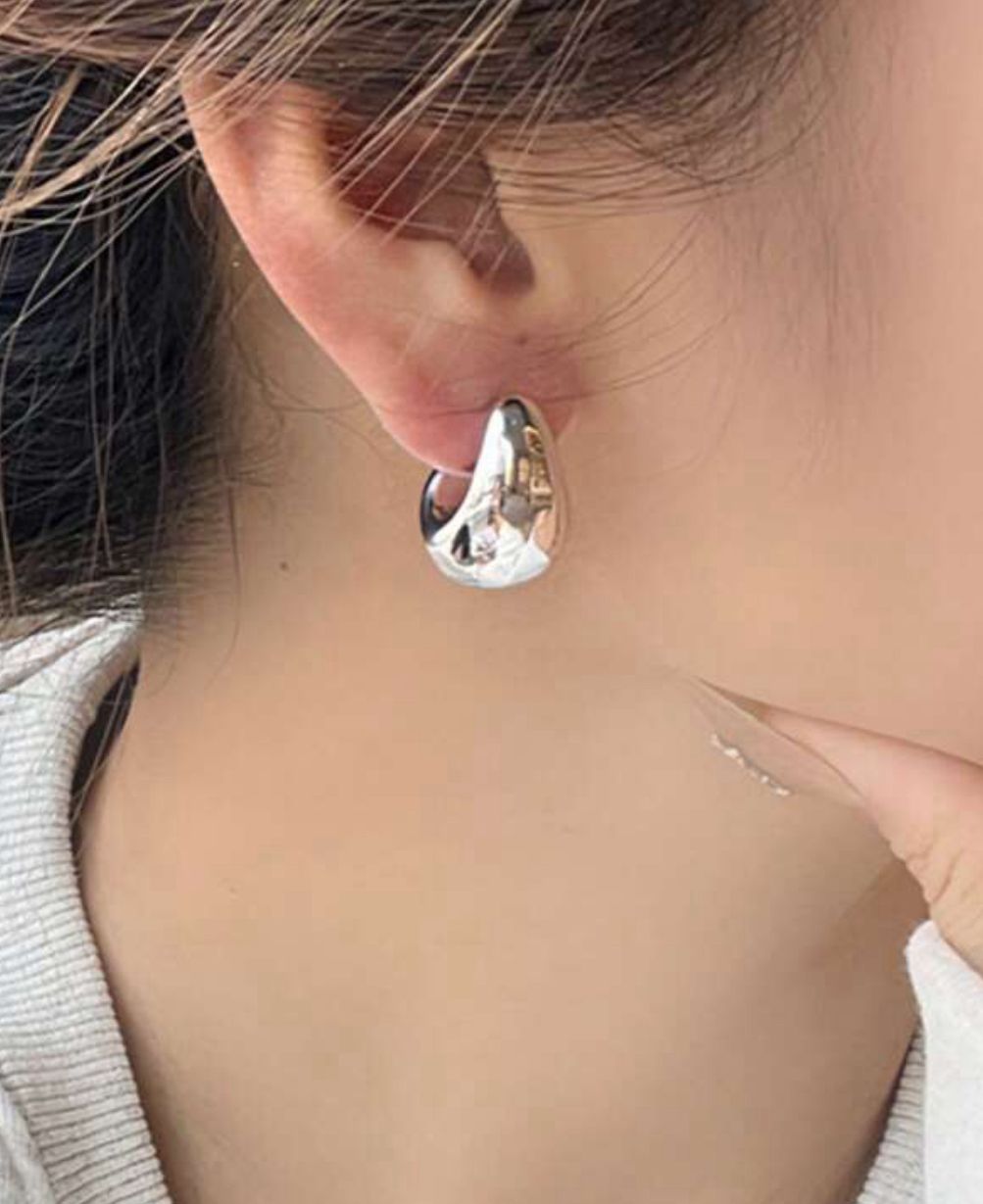 Silver drop earrings