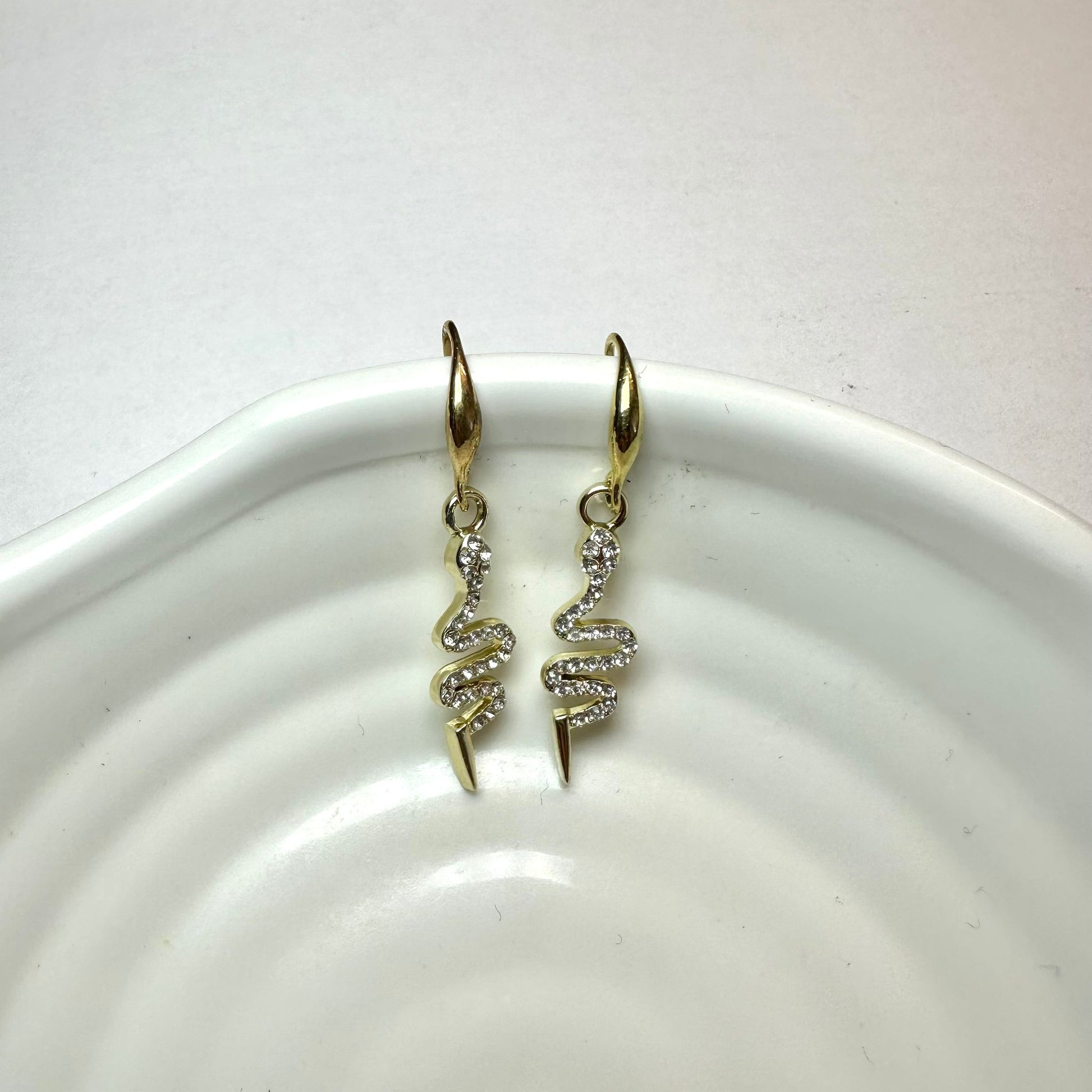 Orecchini Snake Zirconati Oro