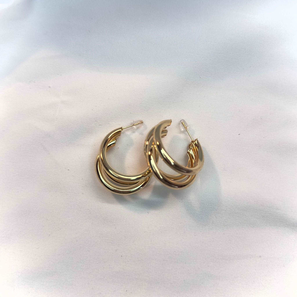 Orecchini Triple oro