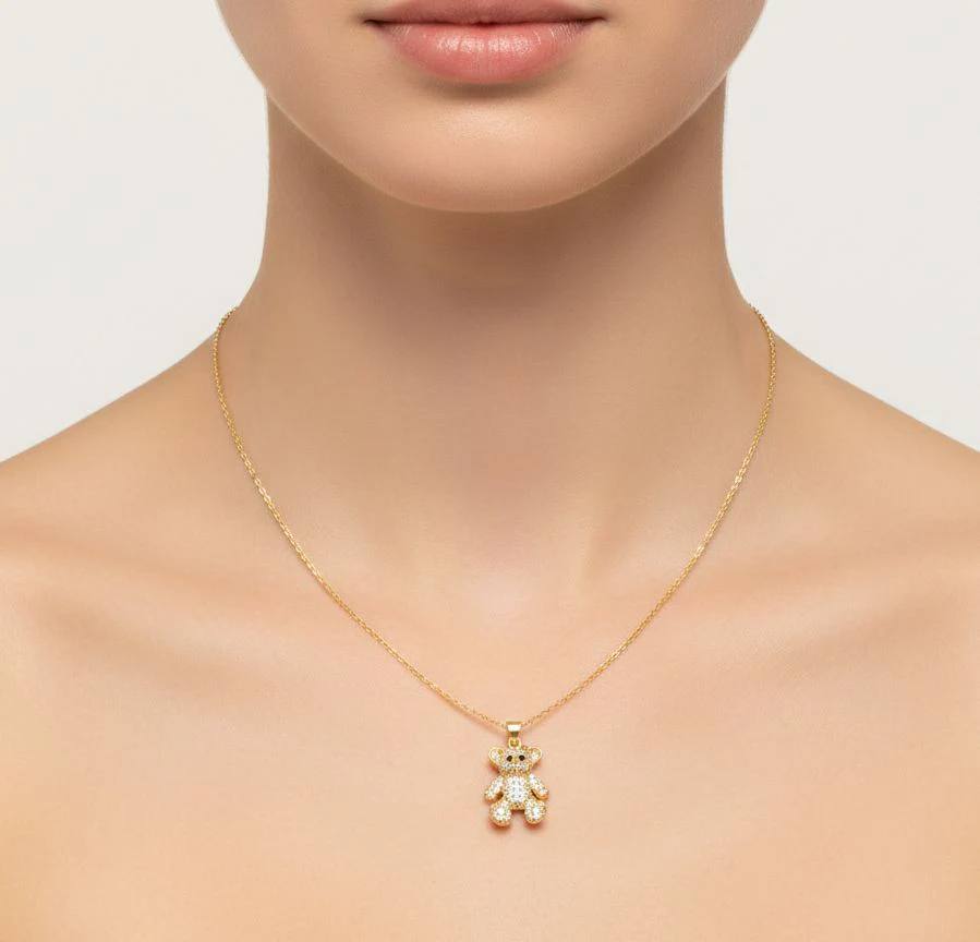 White Heart Necklace