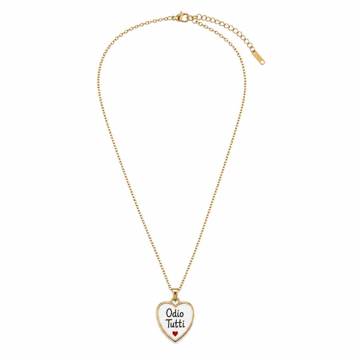 White Heart Necklace
