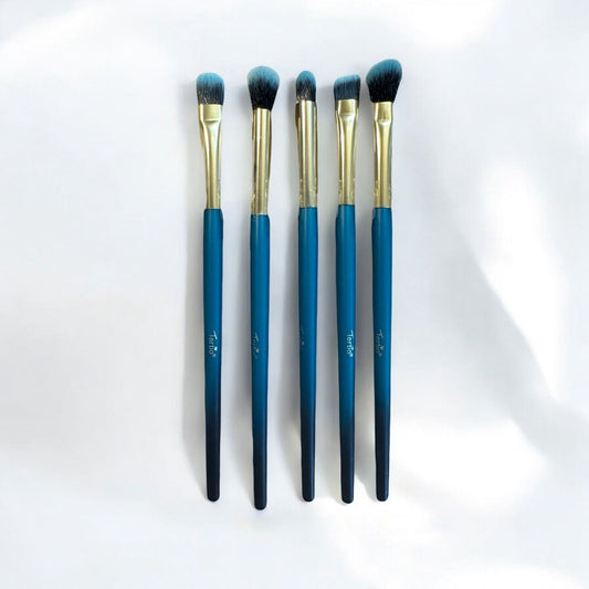 Set 5 pennelli trucco blu