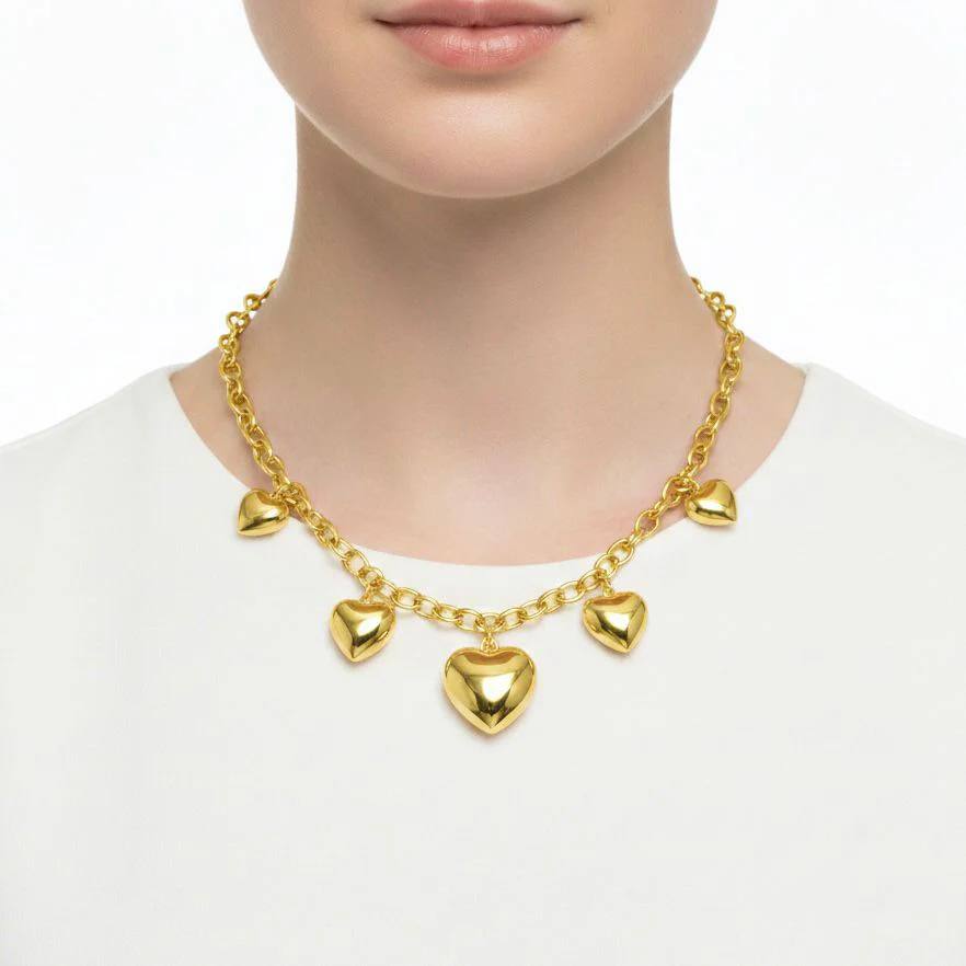 White Heart Necklace
