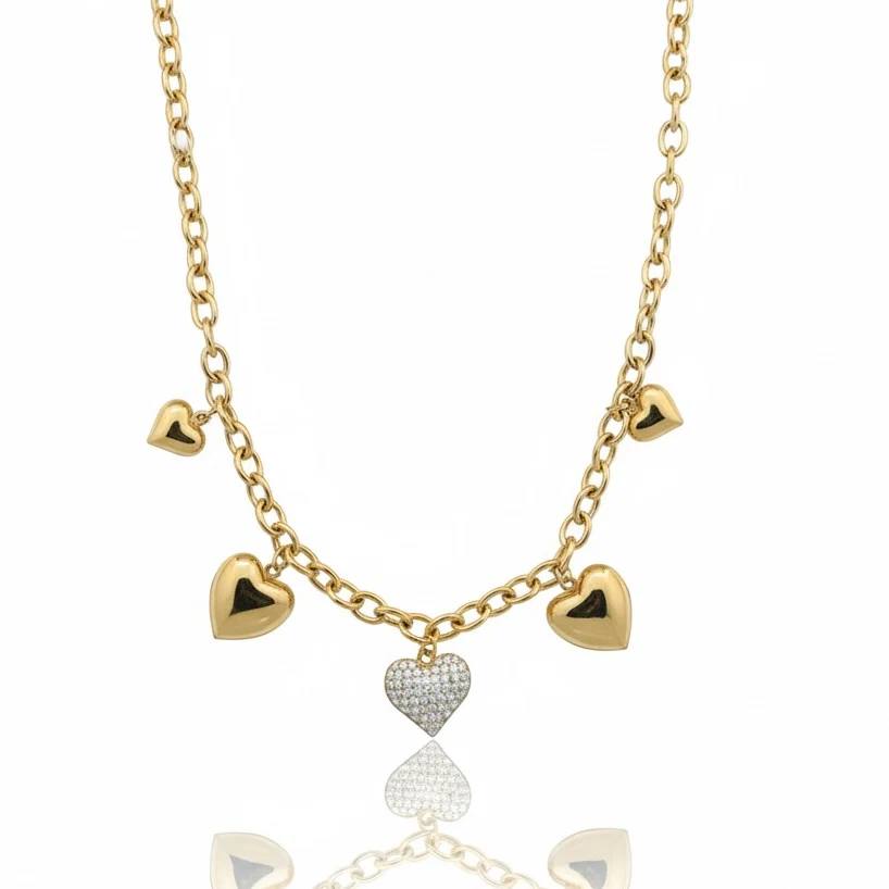 White Heart Necklace