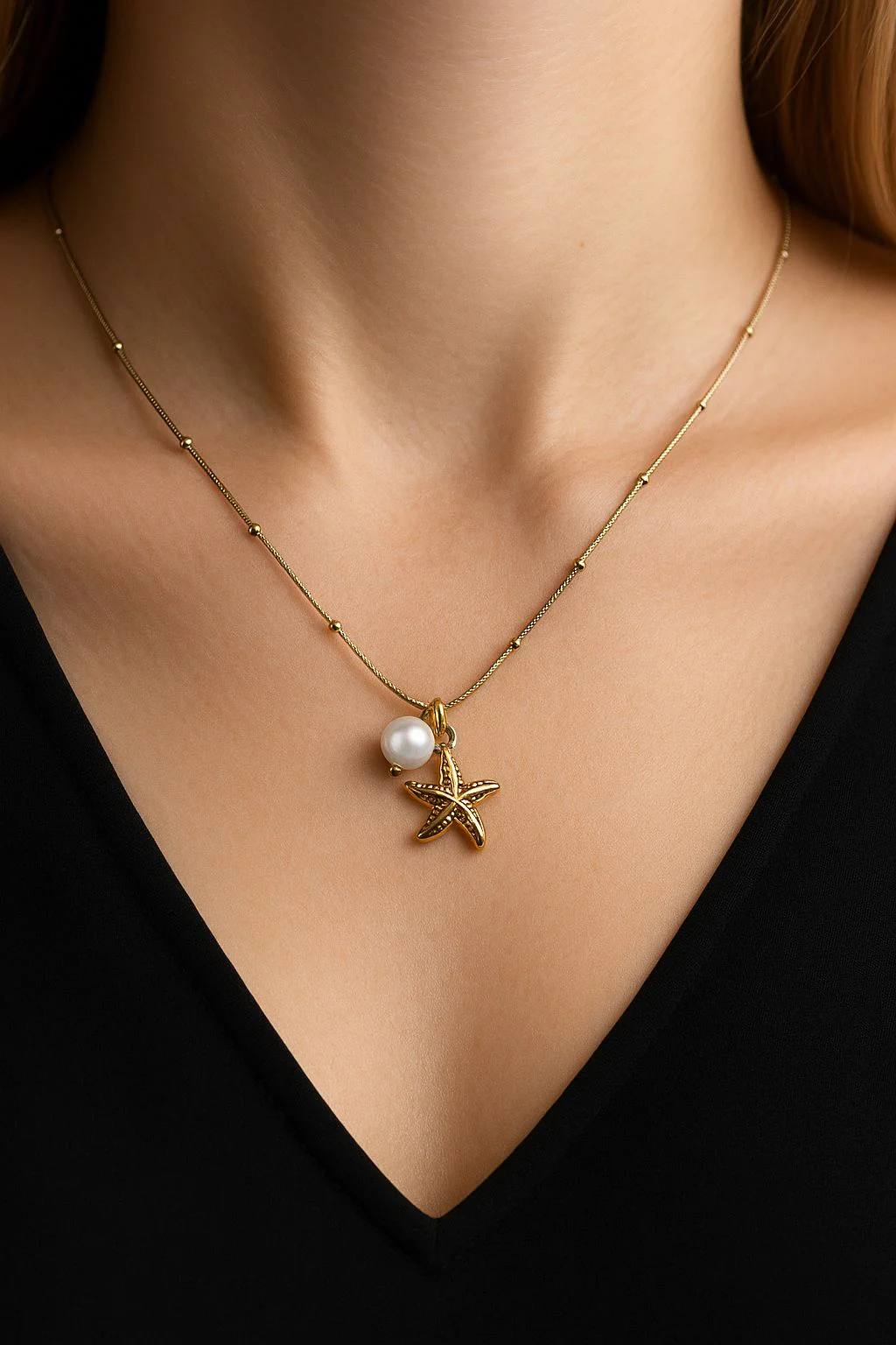 White Heart Necklace